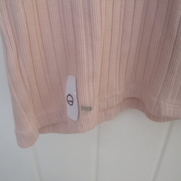 Zara Cropped Top Peach Button Down Front Short Sleeve Knit New Size Med - Picture 3 of 5